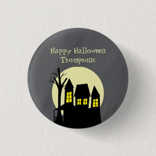 Bóton Redondo 2.54cm Casa Assustada