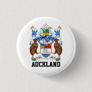 Bóton Redondo 2.54cm Casaco de Armas de Auckland, NZ