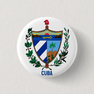 Bóton Redondo 2.54cm Casaco de armas de Cuba