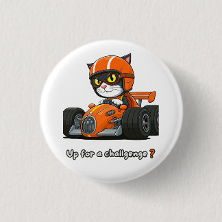 Bóton Redondo 2.54cm Cat car racing Acrylic Keychain