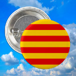 Bóton Redondo 2.54cm Catalunha Flag & Catalan - Moda La Senyera<br><div class="desc">Botões: Catalunha e bandeira Catalã "versão oficial" = La Senyera - ama meu país,  moda,  viagem,  feriado,  patriotas nacionais / fãs esportivos</div>