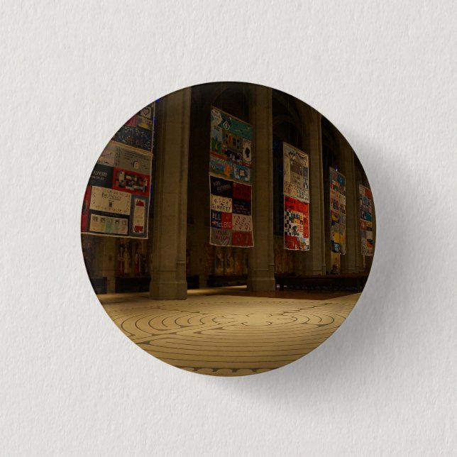 Bóton Redondo 2.54cm Catedral de São Francisco Grace nº 6-1 Botão Pinba (Frente)