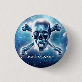 Bóton Redondo 2.54cm Caveira espacial. Personalizável