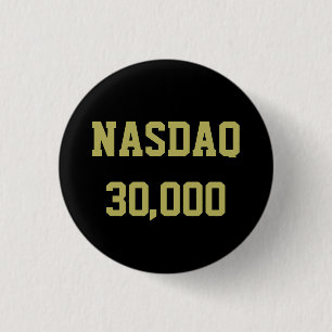 Bóton Redondo 2.54cm Celebração do NASDAQ 30000 no Mercado de Ações