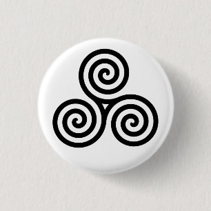 Bóton Redondo 2.54cm Celtic Triskelion (Triskele) Button