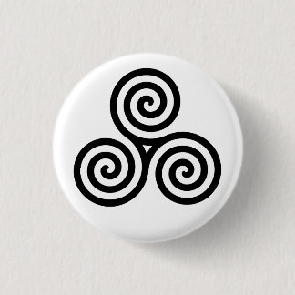 Bóton Redondo 2.54cm Celtic Triskelion (Triskele) Button