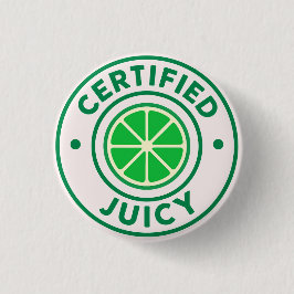 Bóton Redondo 2.54cm Certified Juicy™ – Lime Badge Pin