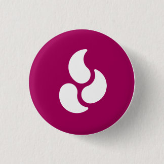 Bóton Redondo 2.54cm Chama branca - botão redondo