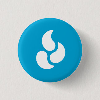 Bóton Redondo 2.54cm Chama branca - botão redondo