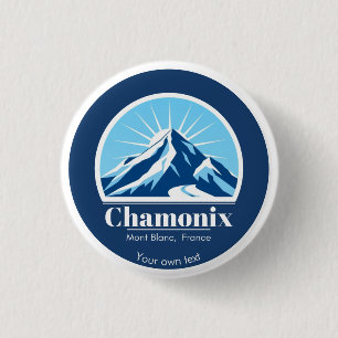 Bóton Redondo 2.54cm Chamonix Mont Blanc França