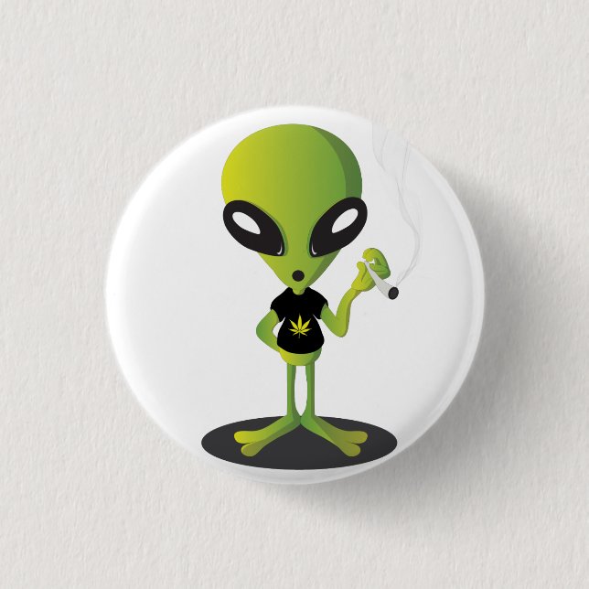 Bóton Redondo 2.54cm Chapa alíen (Frente)