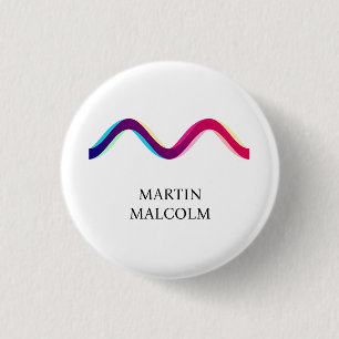 Bóton Redondo 2.54cm CHAVEIRO - Letra M