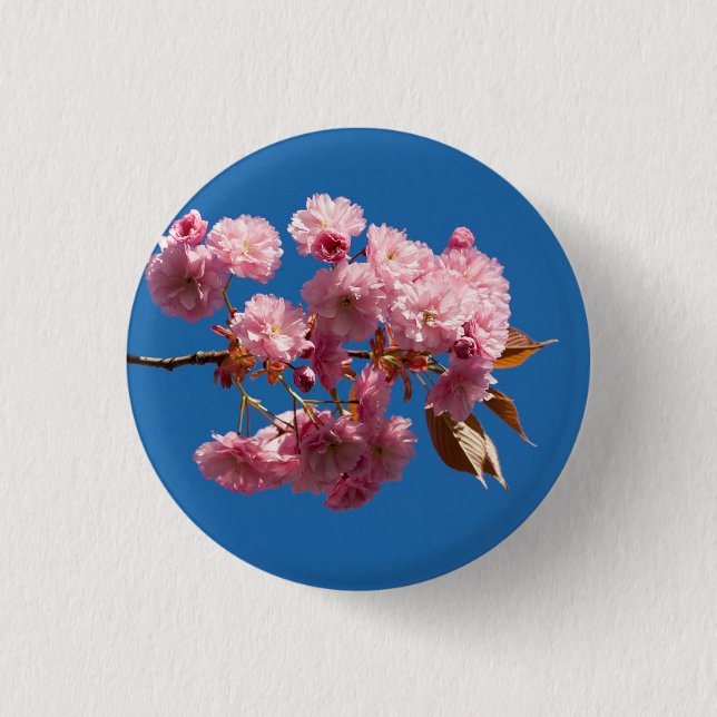 Bóton Redondo 2.54cm Cherry2 de florescência japonês (Frente)