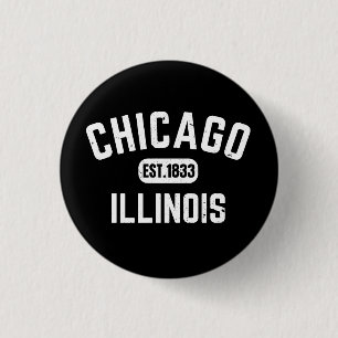 Bóton Redondo 2.54cm Chicago Illinois