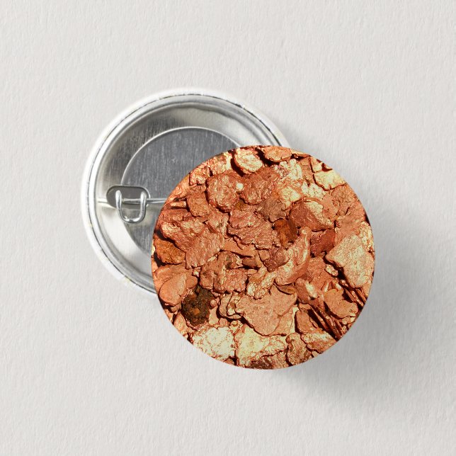 Bóton Redondo 2.54cm Chips de cobre-metal (Frente & Verso)