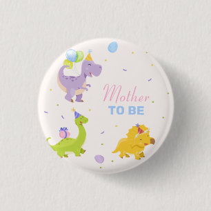 Bóton Redondo 2.54cm Chuva de Balões de Dinossauro Colorido para Chã de