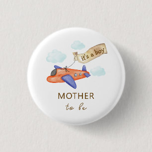 Bóton Redondo 2.54cm Chuveiro de Bebê de Mãe para Ser Avião Aviador Fof