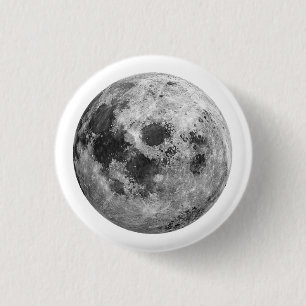 Bóton Redondo 2.54cm Ciência da Astronomia Espacial legal com Lua Cheia