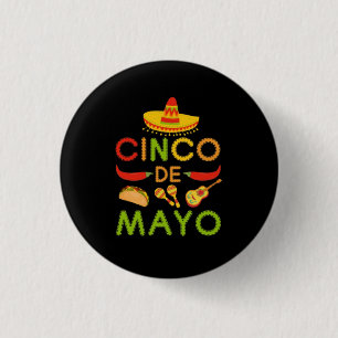 Bóton Redondo 2.54cm Cinco de Mayo