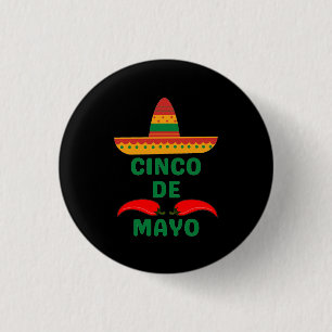 Bóton Redondo 2.54cm Cinco De Mayo