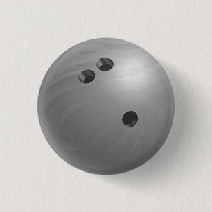 Bóton Redondo 2.54cm cinza bola de boliche