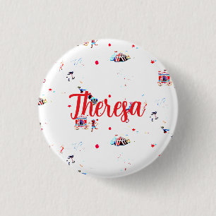 Bóton Redondo 2.54cm Circo personalizado palhaço carnaval