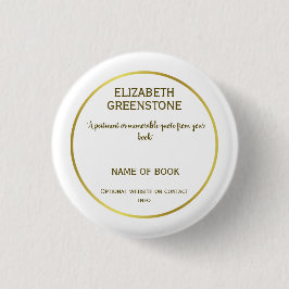 Bóton Redondo 2.54cm Citação do Livro de Promocionais do Autor