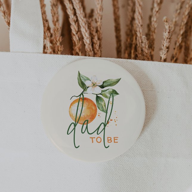 Bóton Redondo 2.54cm Citrus Laranja Pequeno Chá de fraldas Cutil Pai A  (Criador carregado)