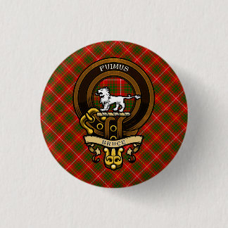 Bóton Redondo 2.54cm Clan Bruce Crachá e Crest escoceses | Casaco de ar