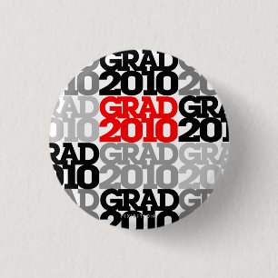 Bóton Redondo 2.54cm Classe das graduações do botão 2010 preto verme