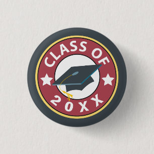 Bóton Redondo 2.54cm Classe de Graduação