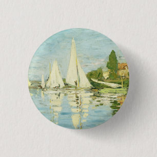 Bóton Redondo 2.54cm Claude Monet. Regattas em Argenteuil  