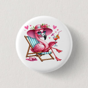 Bóton Redondo 2.54cm Clipart Flamingo