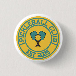 Bóton Redondo 2.54cm Clube de Pickleball Vintage Est. 2024 Emblema