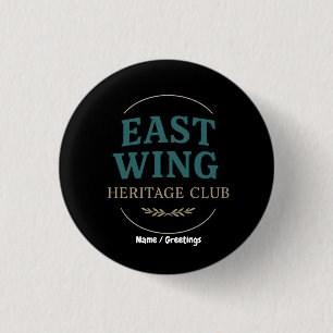 Bóton Redondo 2.54cm Clube do Patrimônio da Ala Leste — Emblema Retro V