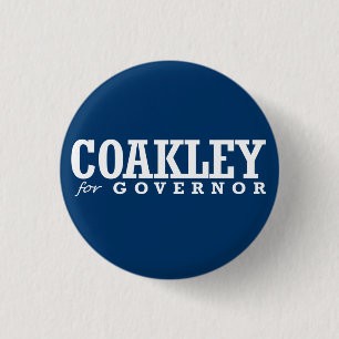 BÓTON REDONDO 2.54CM COAKLEY PARA O GOVERNADOR 2014