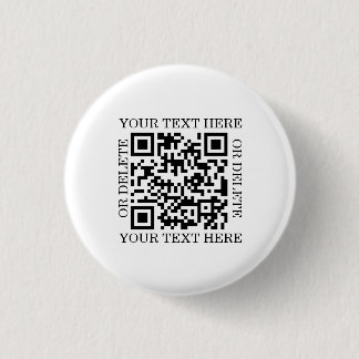 Bóton Redondo 2.54cm Código QR Personalizado para Escanear