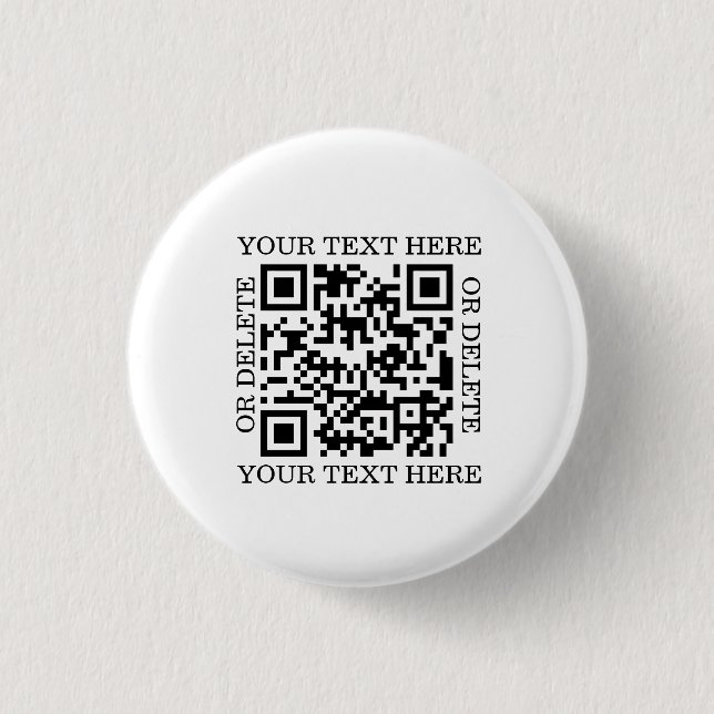 Bóton Redondo 2.54cm Código QR Personalizado para Escanear (Frente)