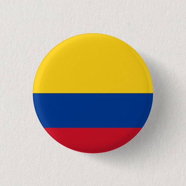 Bóton Redondo 2.54cm Colombia (Colombian) Flag (Frente)