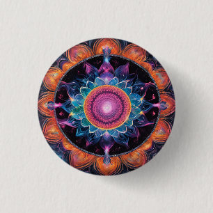 Bóton Redondo 2.54cm Colorir Mandala