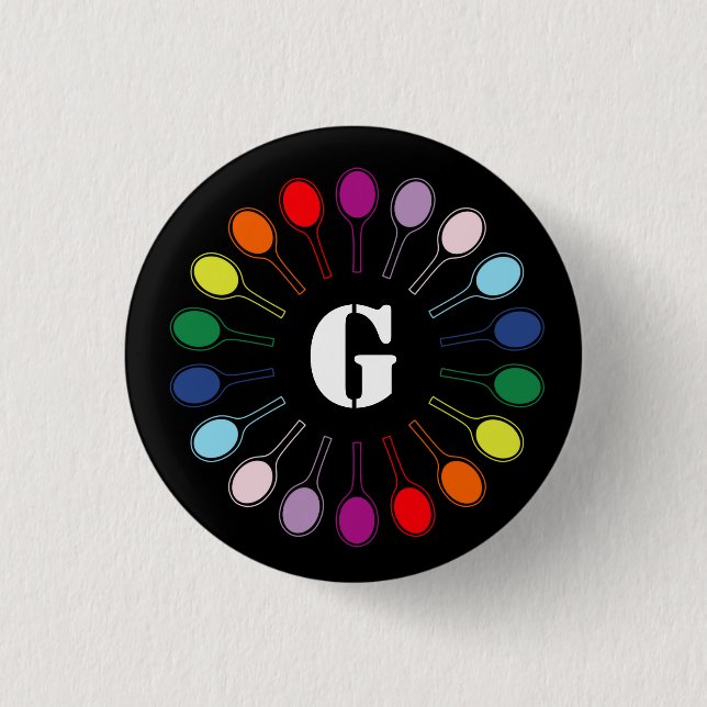 Bóton Redondo 2.54cm Com raquetes Tênis de monograma personalizados (Frente)