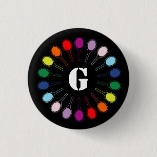 Bóton Redondo 2.54cm Com raquetes Tênis de monograma personalizados