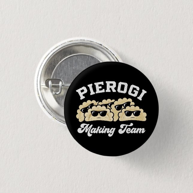 Bóton Redondo 2.54cm Comida Pierogi da Equipe de Fazeres Pierogi Maker  (Frente & Verso)