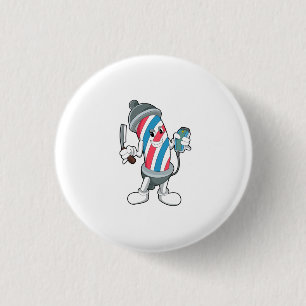 Bóton Redondo 2.54cm Como Hairdresser com Razor