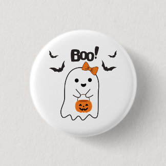 Bóton Redondo 2.54cm Compras de Halloween Boo