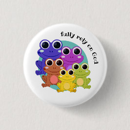 Bóton Redondo 2.54cm CONFIE PLENAMENTE EM DEUS Christian