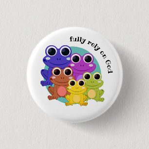 Bóton Redondo 2.54cm CONFIE PLENAMENTE EM DEUS Christian