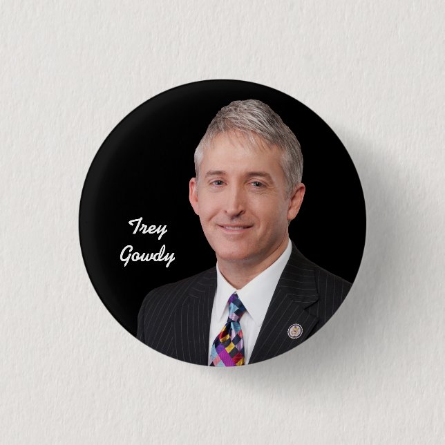 Bóton Redondo 2.54cm Congressista Trey Gowdy (Frente)