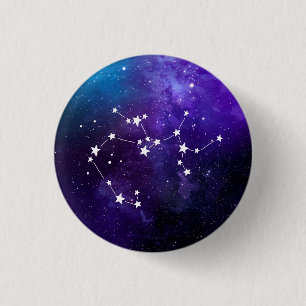 Bóton Redondo 2.54cm Constelação Sagittarius Zodiac