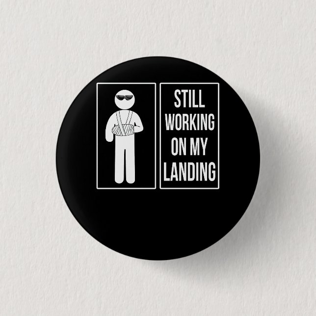 Bóton Redondo 2.54cm Continuando Trabalhando Em Meu Recove De Braço Que (Frente)